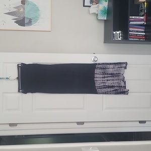 Maxi black and white tie dye dress. MEDIUM